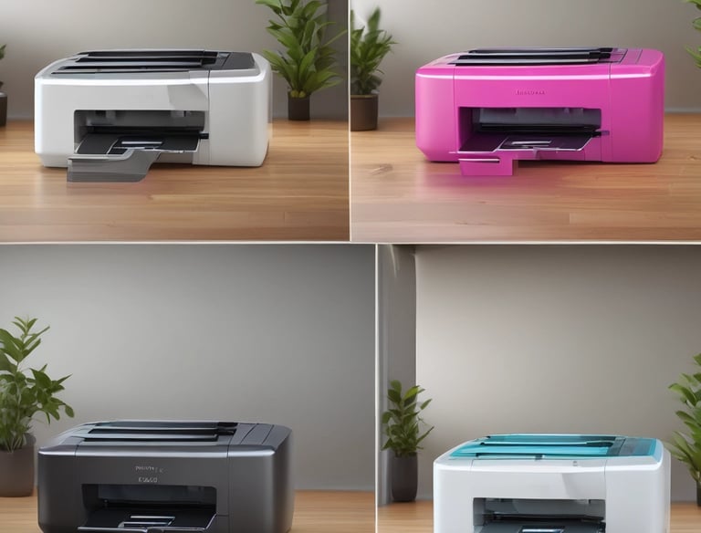 Support specialist guiding a customer through printer setup over the phone.