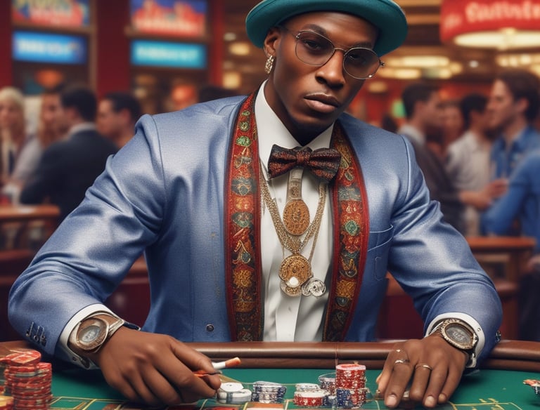 Roulette wheel spinning under soft electric gold lighting on a dark background.