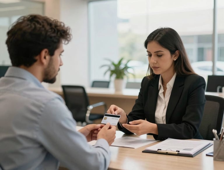 a man riding a skateboard down a street next to tall buildings