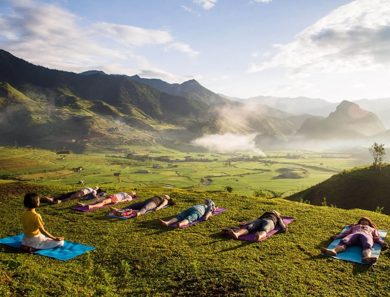 Méditation dans les montagnes au Vietnam avec un itinéraire sur mesure