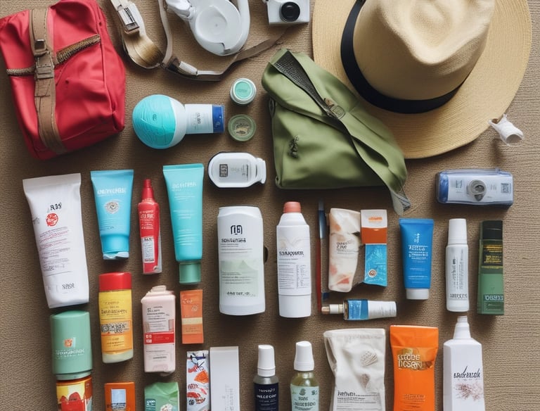 a man riding a skateboard down a street next to tall buildings