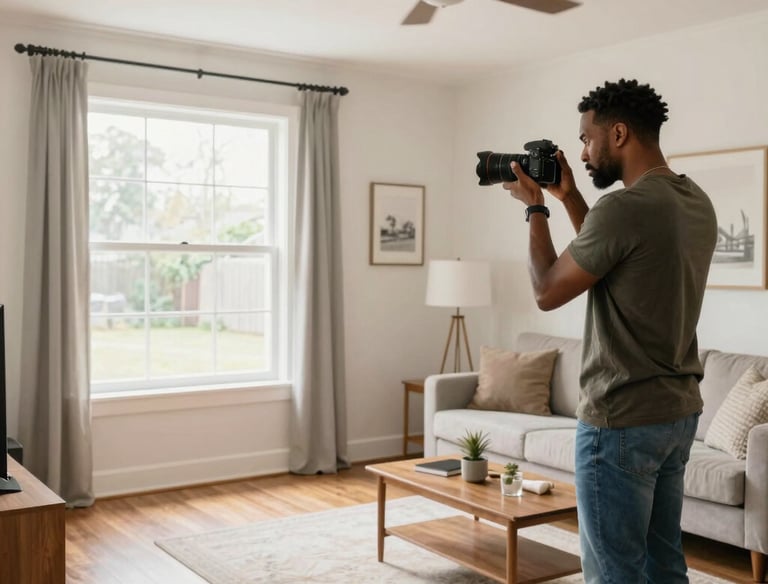 A close-up of a 'For Sale' sign in front of a charming suburban house on a bright day.