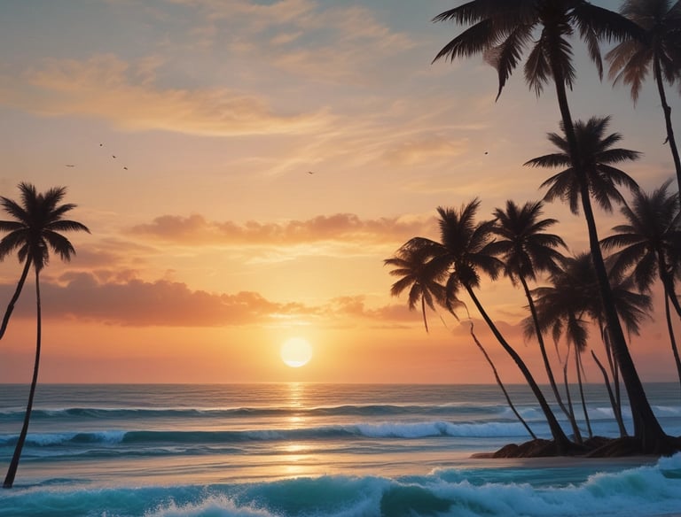 A serene sunrise over a quiet lake symbolizing spiritual awakening.