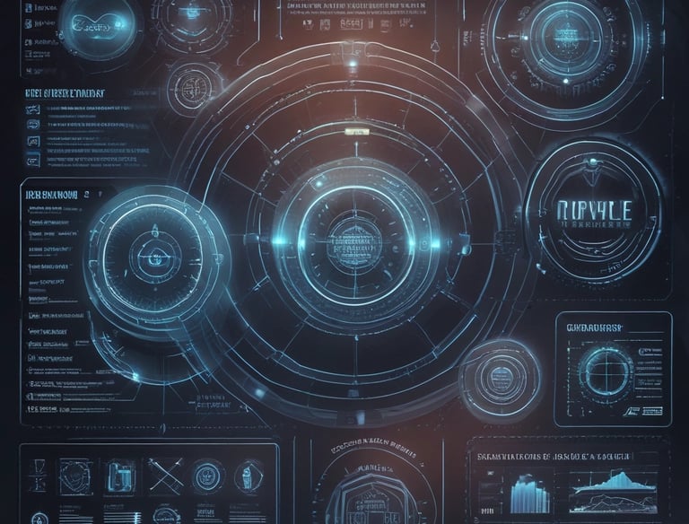 Ultra-thin futuristic fonts glowing over a brutalist tech-minimalist dark background.