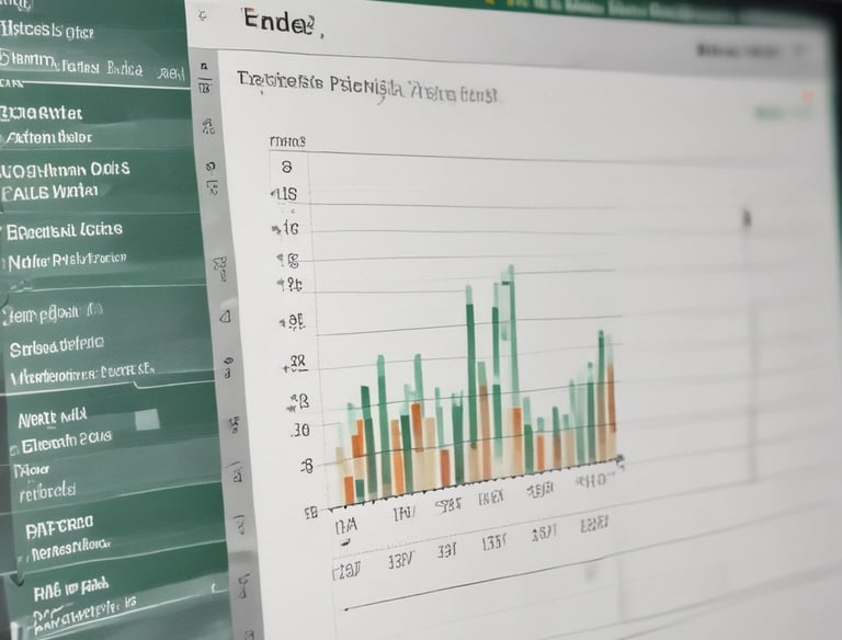 A focused student working on an Excel spreadsheet during an online course.
