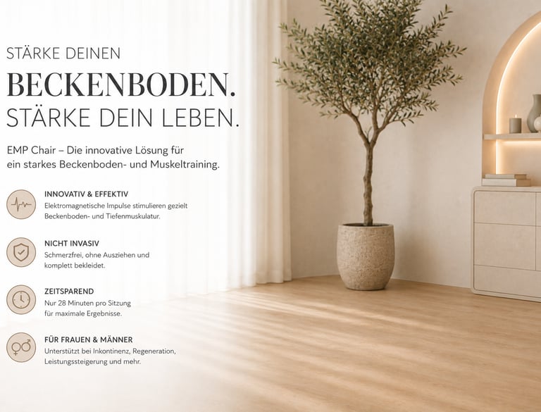 Beckenboden Stuhl Beckenboden Training EMP Chair Pro 