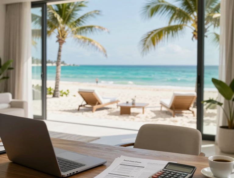 Propiedad en renta en Riviera Maya con vista al mar - asesoría fiscal para extranjeros en Playa del Carmen,Tulum y Cancún