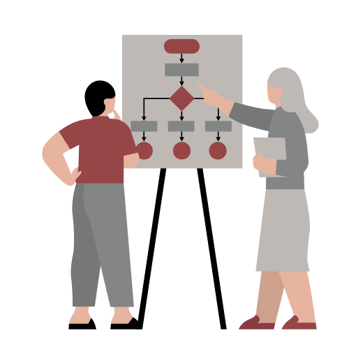 Consultores fiscales de RGR analizando estrategia y planificación financiera en sesión de trabajo. 