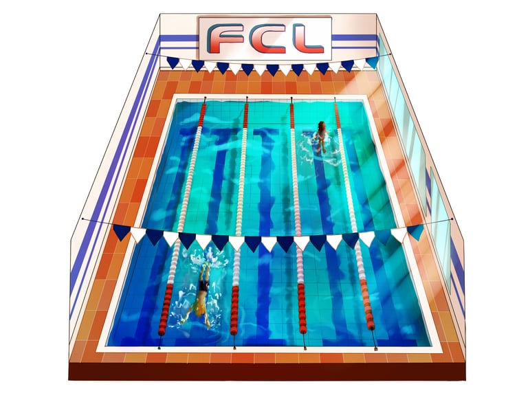 piscina de clube/academia