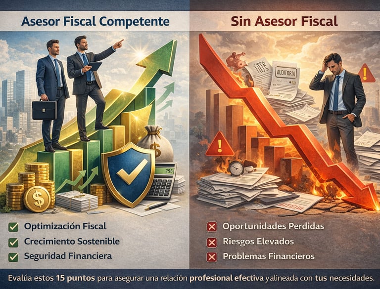 Impacto positivo de asesor fiscal competente en crecimiento y seguridad financiera empresarial