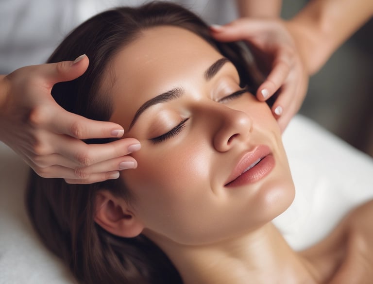 a woman getting a back massage at a spa