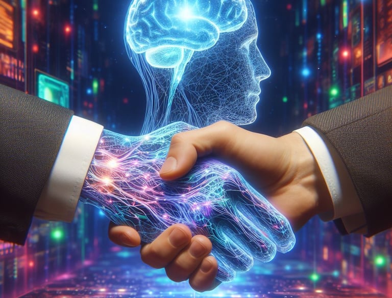 imagem de uma negociação com o uso da inteligência artificial.