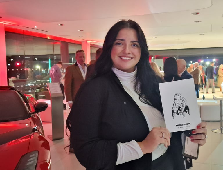 MontBlanc Ferrari portrait illustration Live Event Sonya Parra