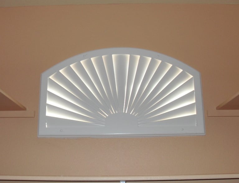 arch semi close louvers