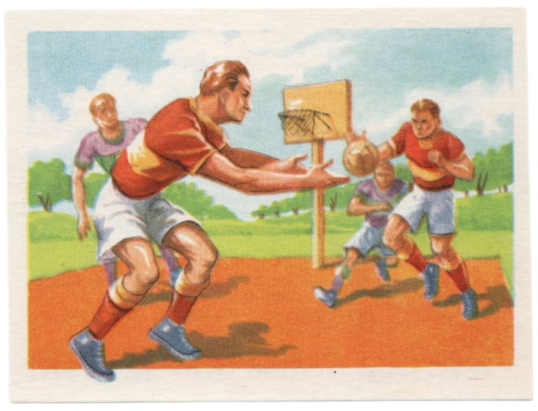 Gregoire Biscuits French Basketball Card Vintage