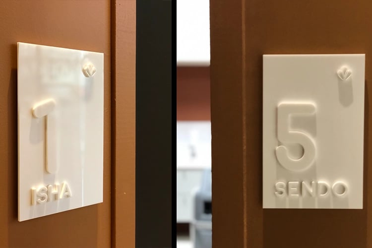 Signalétique numéro de salle