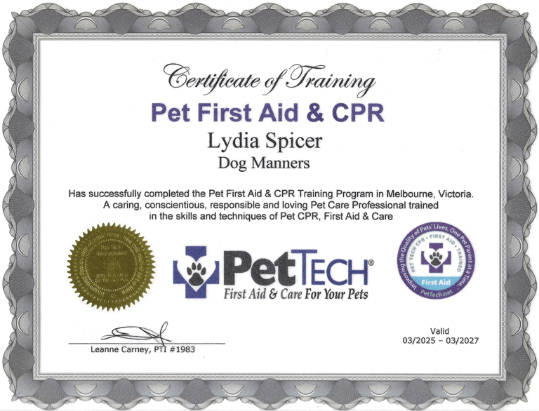Pet First Aid Certificate