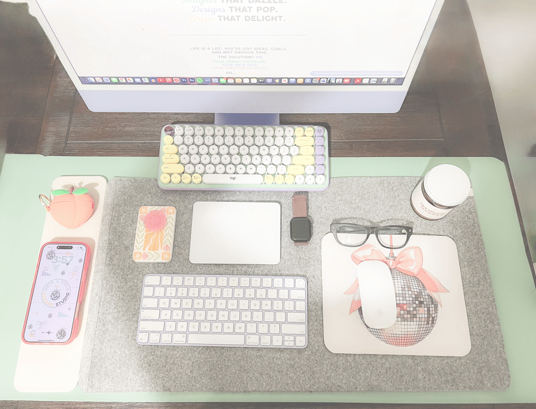 office flat lay photo