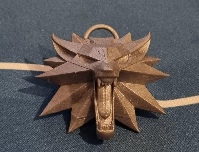 3D printed Witcher medallion. 