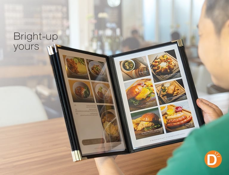 ขายแฟ้มเมนูอาหาร