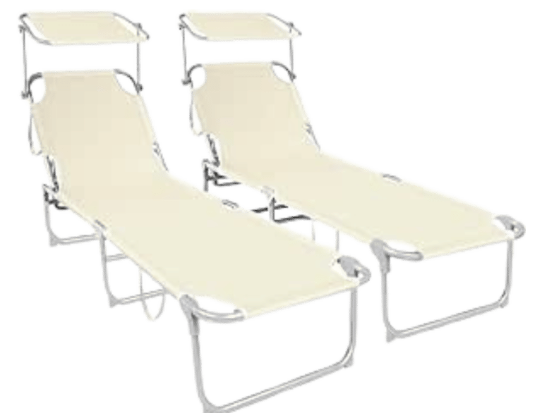 amazon.it vounot folding sun lounger with sun canopy and adjustable bracket