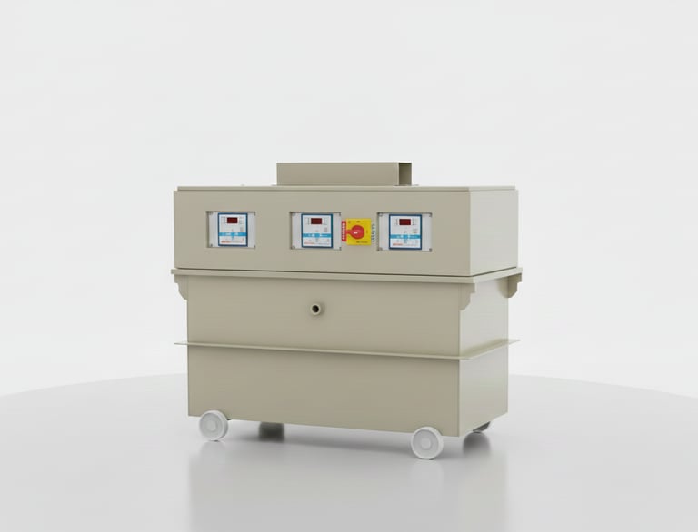 Power Red oil cooled servo voltage stabilizer for industrial and commercial applications