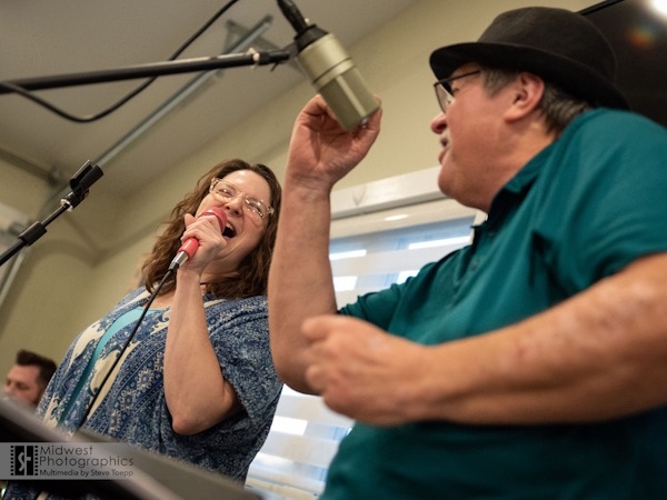 Katie Hendrick and Mike Vanden Tak rehearsing