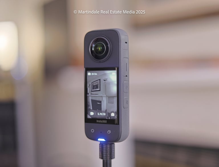 a camera with a camera attached to a monopod