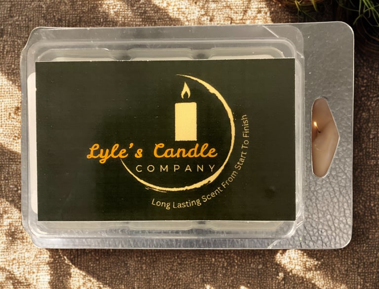 a candle was container that is sitting on a table