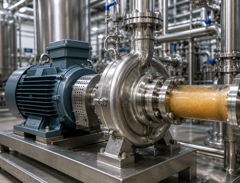 Industrial centrifugal pump and electric motor