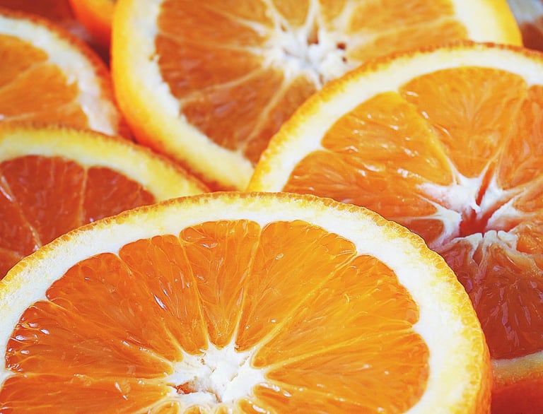 Sliced Juicy Oranges