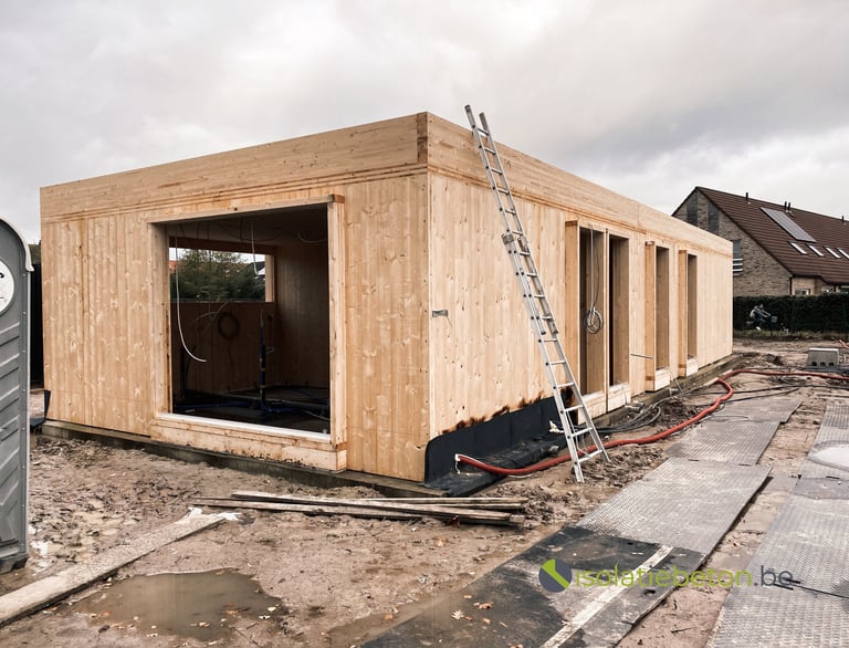 hellingsbeton prefab houtskeletbouw