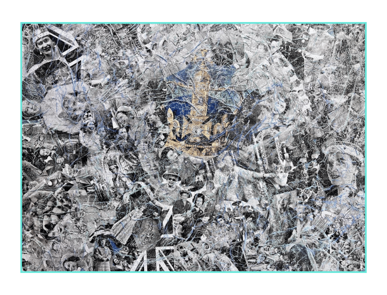 Homage to Queen Elizabeth - Art by Frankie - Textured Magical art