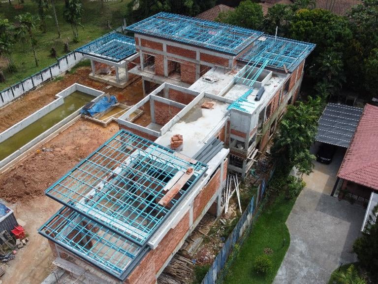 A 20,000 sf bungalow under construction in kuala lumpur