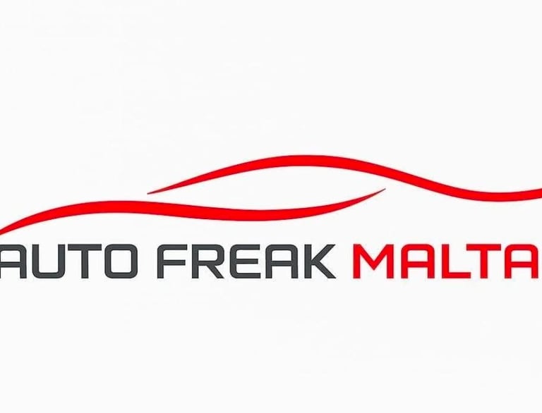 Auto Freak Malta car dealership logo featuring a red sports car silhouette over black and red text.