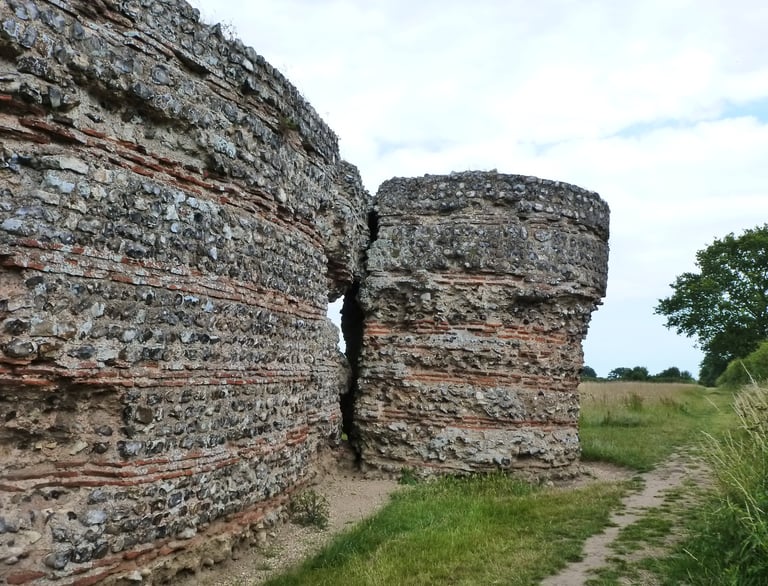 Roman shore fort at Burgh Castle, Norfolk