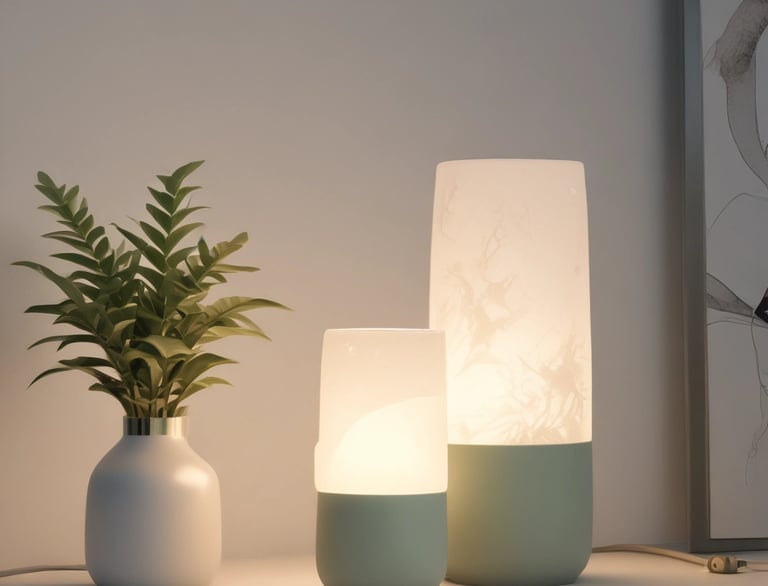 a woman is holding a vase in her hands