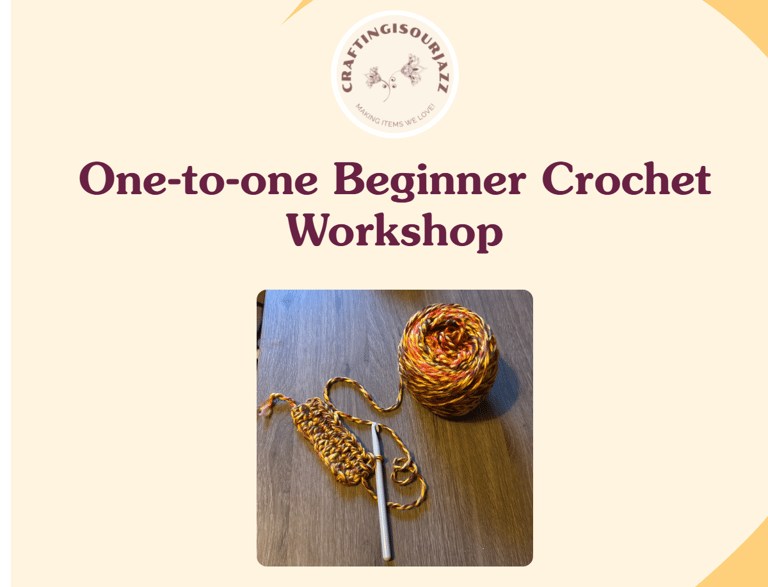 one to one beginner image for crochet workshops