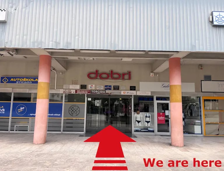 Entrance of Selfie Experience Split near Diocletian’s Palace – must-visit photo attraction in Split Old Town