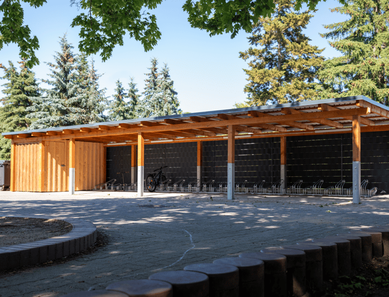 Carport für Fahrräder