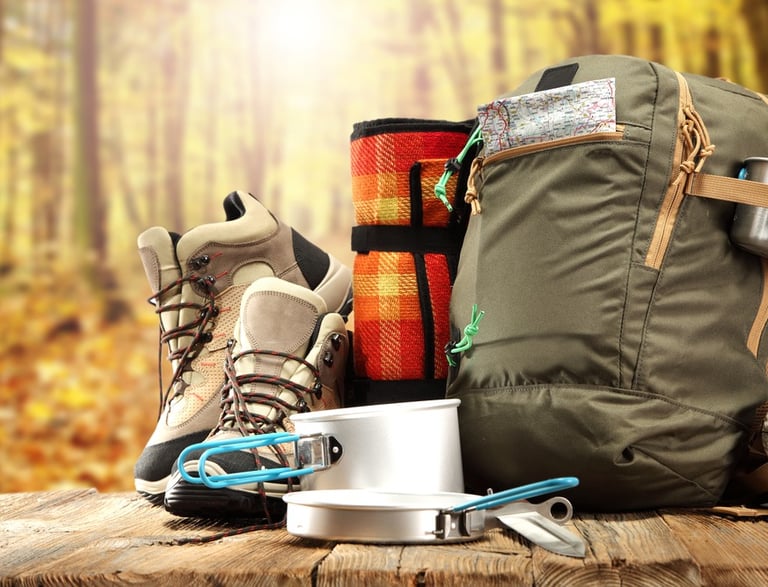 material de acampada