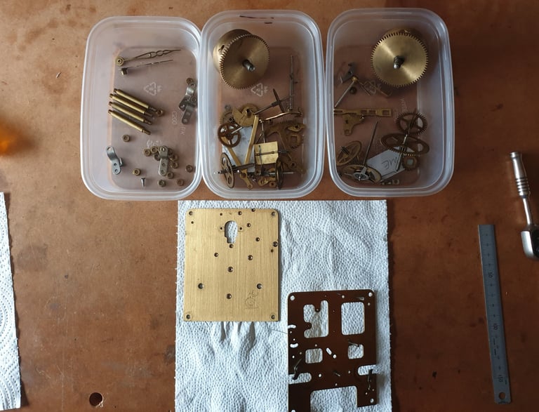 Major movement components dismantled.