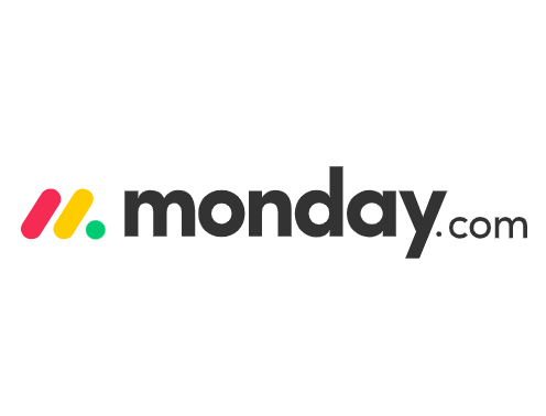 Monday.com project management software workspace showing team tasks, timelines, and workflow automat