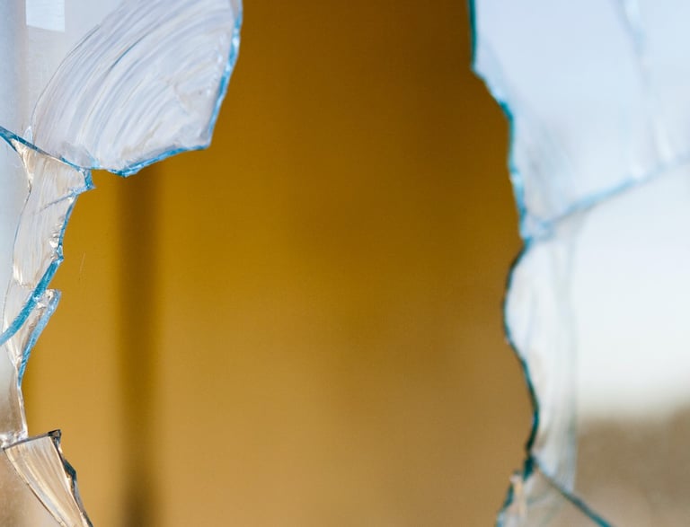 broken residential home window repair