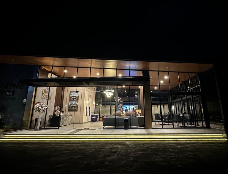 Tampak Malam Marketing Office The Serenity Resort Residence