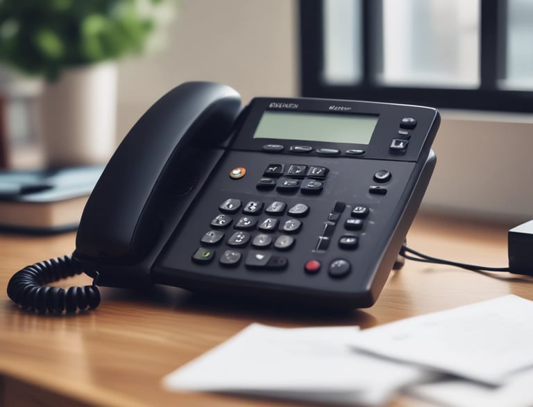 A friendly team member at Z Manufacturing answering a customer call in a cozy office.