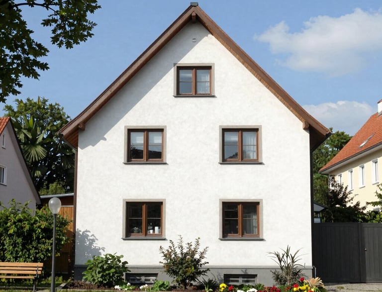A friendly energy consultant discussing home energy plans with a homeowner.