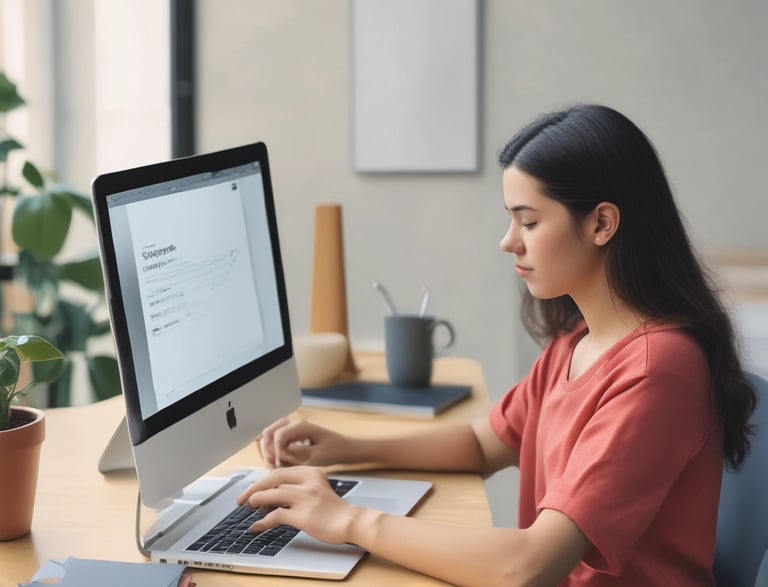 A cozy workspace with a laptop, notebook, and a cup of coffee inviting conversation.