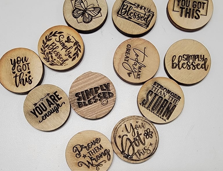 Pocket Hug Wooden Coin Tokens