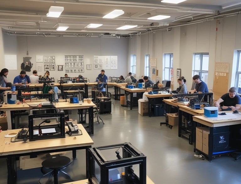 A large, modern 3D printer with a clear enclosure and a sleek design is accompanied by a separate unit. It features visible components and intricate mechanical parts within its transparent casing, highlighting its functionality.